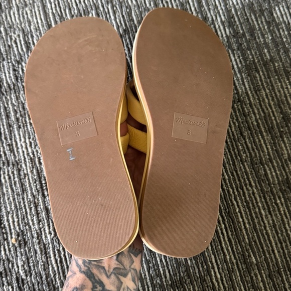 Madewell The Leeandra Leather Slides Size 8 - Picture 5 of 6